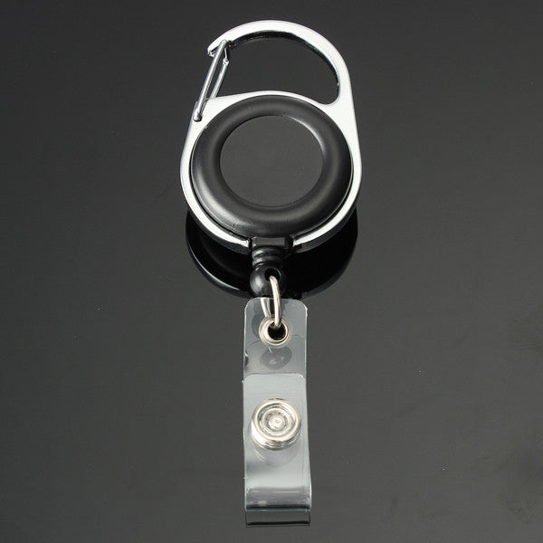 Retractable Chromed Metal Housing Badge Reel Belt Clip