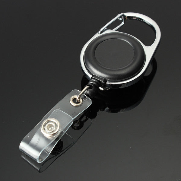 Retractable Chromed Metal Housing Badge Reel Belt Clip