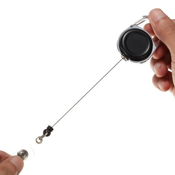 Retractable Chromed Metal Housing Badge Reel Belt Clip