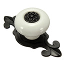 Ceramics Door Drawer Knob With Base Pull Handle  8 Styles