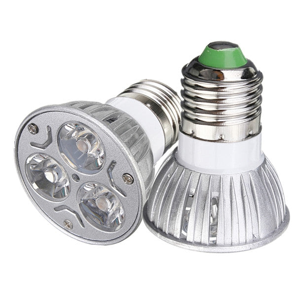 E27 3W AC 220V 3 LEDs Red/Yellow/Blue/Green LED Spotlight Bulbs
