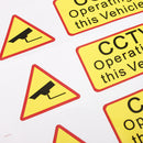6PCS Car Taxi Sticker Signs Decal CCTV Operating In This Vehicle