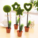 Lovely Green Plants Potted Shape Ballpoint Ball Pen