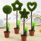 Lovely Green Plants Potted Shape Ballpoint Ball Pen