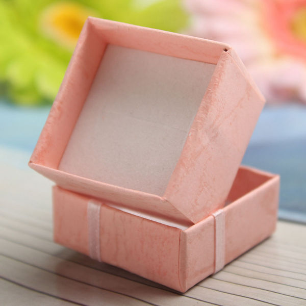 Bow Earring Ring Pendant Jewelry Display Gift Box Square Case