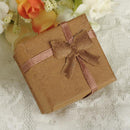 Bow Earring Ring Pendant Jewelry Display Gift Box Square Case