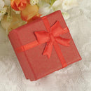 Bow Earring Ring Pendant Jewelry Display Gift Box Square Case