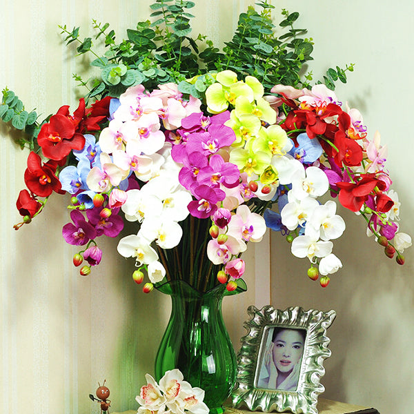 1pcs Artificial Silk Butterfly Orchid Flowers Wedding Home Decorations