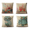 Vintage Linen Cotton Owl Cushion Cover Sofa Throw Pillow Case