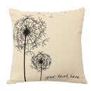 Retro Leaf Pillow Case Linen Cotton Cushion Cover Home Decor