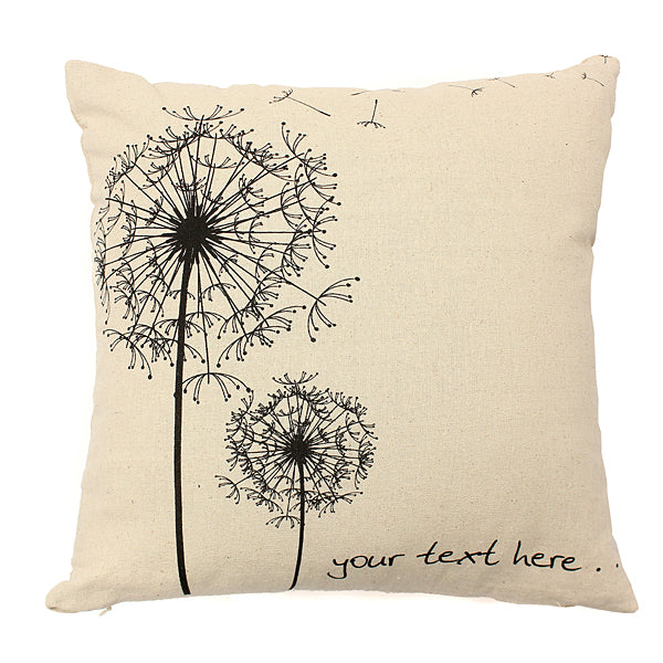 Retro Leaf Pillow Case Linen Cotton Cushion Cover Home Decor