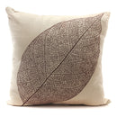 Retro Leaf Pillow Case Linen Cotton Cushion Cover Home Decor