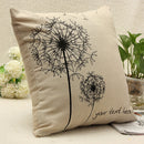 Retro Leaf Pillow Case Linen Cotton Cushion Cover Home Decor