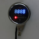 2 In 1 Motorcycle LED Digital Speedometer Tachometer Oil Fuel Gauge