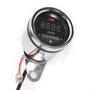2 In 1 Motorcycle LED Digital Speedometer Tachometer Oil Fuel Gauge