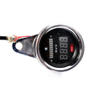 2 In 1 Motorcycle LED Digital Speedometer Tachometer Oil Fuel Gauge