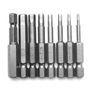 8pcs 50mm 1/4 Inch Hex Shank Magnetic Hex Head Screwdriver Bits