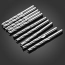 Drillpro 10pcs 3.175*22mm 2 Flutes Milling Cutter CNC Cutting Tool Parts