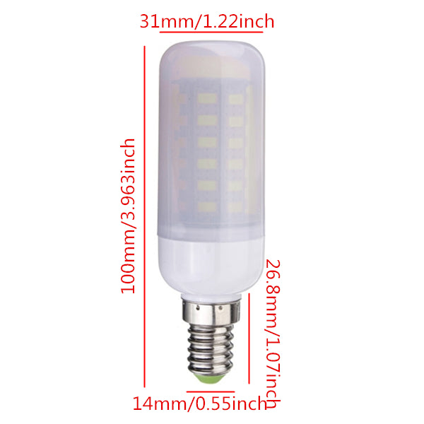 E14 5W 48 SMD 5730 AC 220V LED Corn Light Bulbs With Frosted Cover