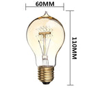 E27 110V/220V 40W A19 23 Anchors Edison Filament Incandescent Bulb