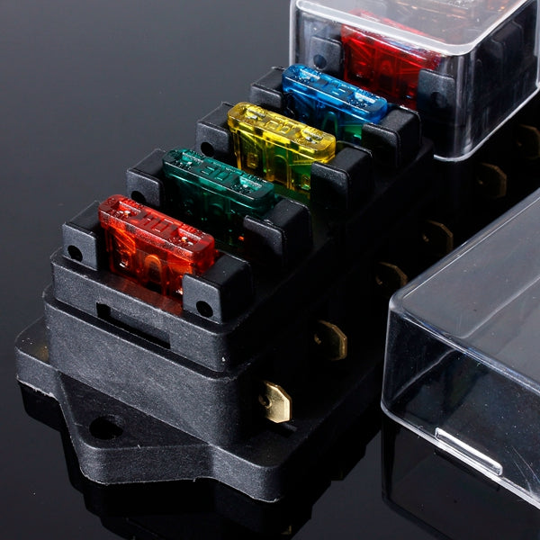 12V Universal Motor 8 Way Circuit Standard Blade Fuse Box Holder