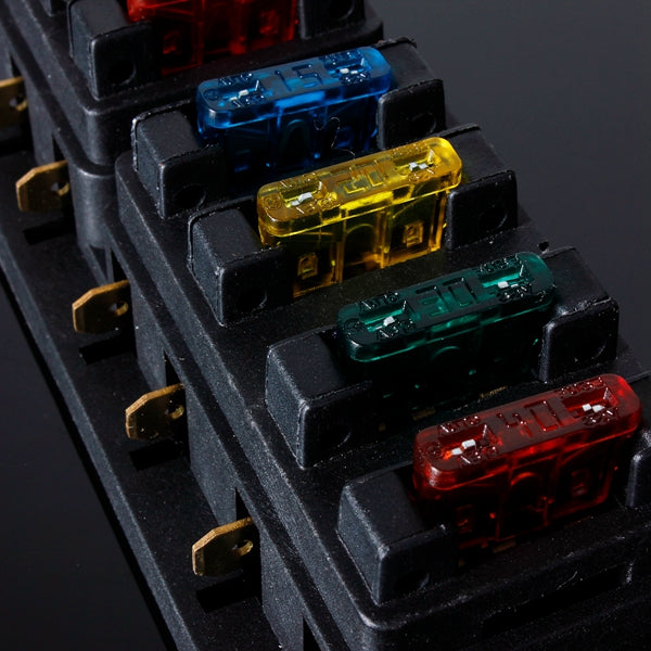 12V Universal Motor 8 Way Circuit Standard Blade Fuse Box Holder