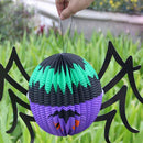 Halloween Amusing Glowing Spider Paper Lantern With LED Candle Yard Decor