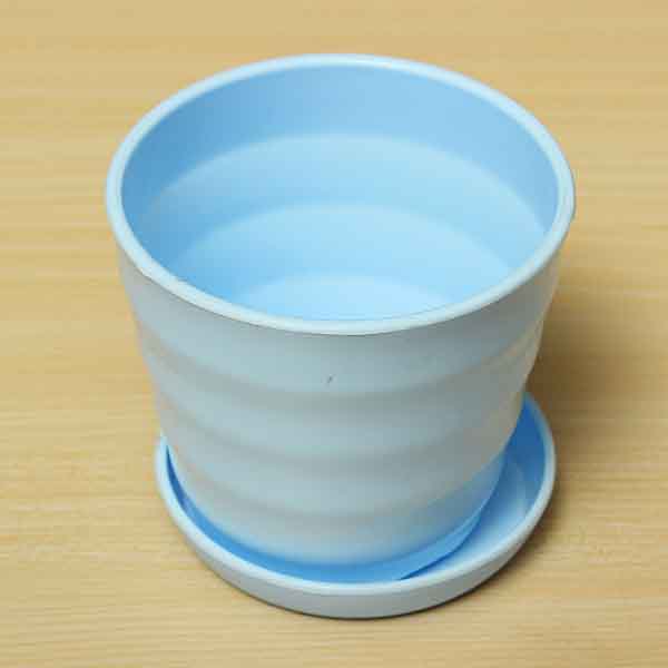 Plastic Thread Flower Pot With Tray Garden Plants Flower Pots