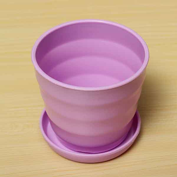 Plastic Thread Flower Pot With Tray Garden Plants Flower Pots