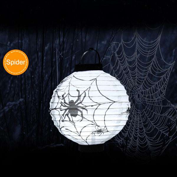 Halloween Pumpkin Paper Lantern Decoration Supplies Bat Spider Skull