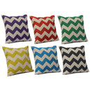 Waves Pattern Linen Pillowcases Home Decorate Sofa Cushions