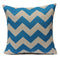 Waves Pattern Linen Pillowcases Home Decorate Sofa Cushions