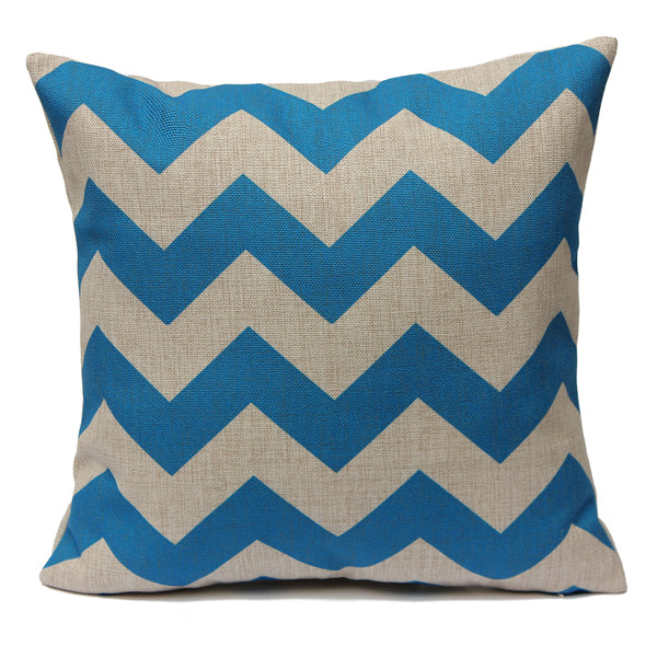 Waves Pattern Linen Pillowcases Home Decorate Sofa Cushions