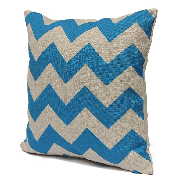 Waves Pattern Linen Pillowcases Home Decorate Sofa Cushions