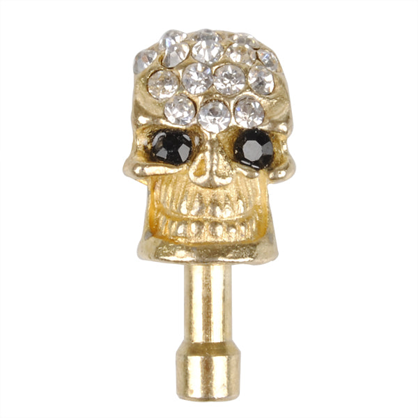 Halloween 3.5mm Diamond Skull Dust Plug Earphone Plug For Cell Phone