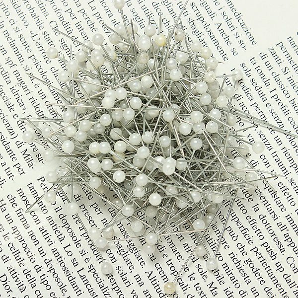 800Pcs Round Pearl Head Pins Weddings Corsage Sewing Pin