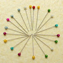 800Pcs Round Pearl Head Pins Weddings Corsage Sewing Pin