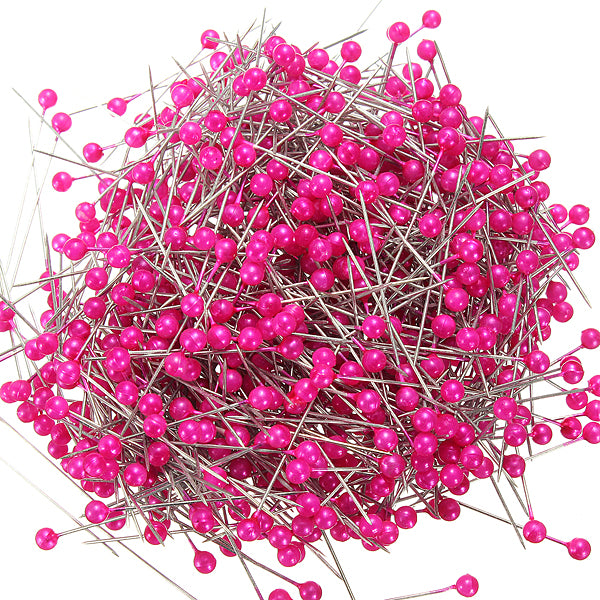 800Pcs Round Pearl Head Pins Weddings Corsage Sewing Pin