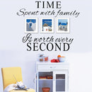 Time Spent With Family Is Worth Every Second Decoration Wall Sticker