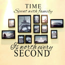 Time Spent With Family Is Worth Every Second Decoration Wall Sticker