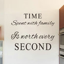 Time Spent With Family Is Worth Every Second Decoration Wall Sticker