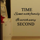 Time Spent With Family Is Worth Every Second Decoration Wall Sticker