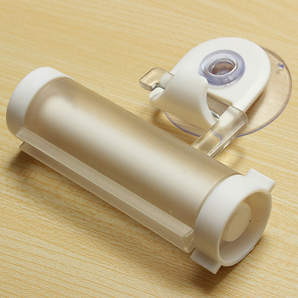 2pcs White Rolling Toothpaste Squeezer Toothpaste Tube Sucker Dispenser