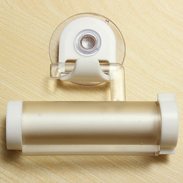 2pcs White Rolling Toothpaste Squeezer Toothpaste Tube Sucker Dispenser