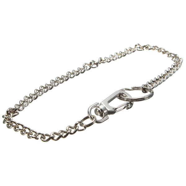 Silver Long Chain Clasp Keyring Metal Waist Belt Keychain