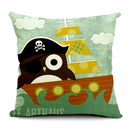 Cartoon Owl Print Pillow Case Home Office Car Cushion
