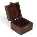 Vintage Wooden Necklace Treasure Jewelry Box Storage Case