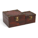 Vintage Wooden Necklace Treasure Jewelry Box Storage Case