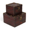 Vintage Wooden Necklace Treasure Jewelry Box Storage Case