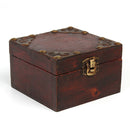 Vintage Wooden Necklace Treasure Jewelry Box Storage Case